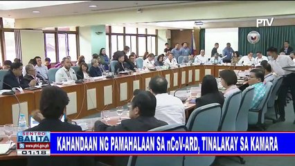 Kahandaan ng pamahaalan sa nCoV-ARD, tinalakay sa kamara