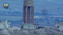 تدمير غرفة عمليات مشتركة للميليشيات الروسية وميليشيا أسد على محور أرمنايا بصاروخ مضاد دروع