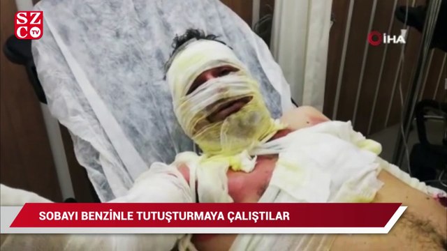 Sobayı benzinle tutuşturmaya çalışan iki arkadaş kendilerini yaktı