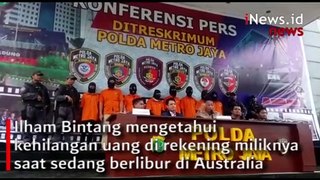 Video Polisi Rilis Tersangka Pembobolan Rekening Ilham Bintang