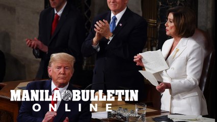 Top Democrat Pelosi appears to rip up Trump speech after address