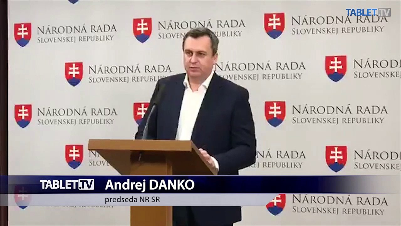 ZÁZNAM: Brífing predsedu Národnej rady SR Andreja Danka