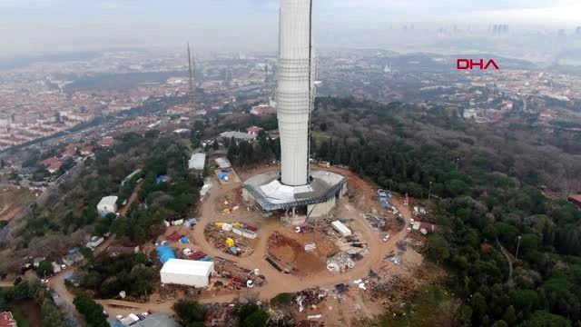 Çamlıca kulesi'nin giriş bölümü yapılıyor