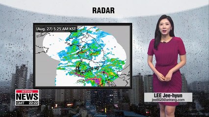 Another rainy day in store for Korea's central region 082719
