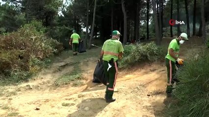 Beykoz'da zabıtadan piknikçilere megafonla 'çöp atmayın' uyarısı