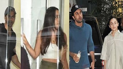 Download Video: Alia Bhatt-Ranbir Kapoor & Varun Dhawan-Natasha Dalal stepped out for movie| FilmiBeat