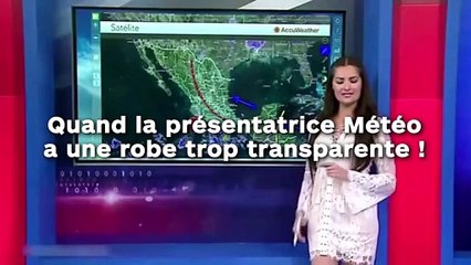 Quand la présentatrice Météo  a une robe trop transparente !