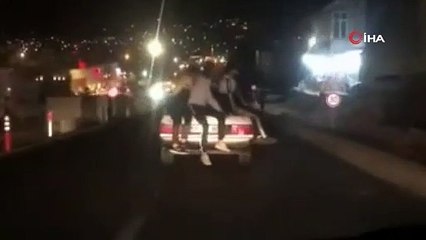 Araç bagajında tehlikeli yolculuk