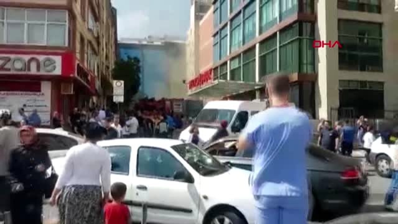 GAZİOSMANPAŞA'DA HASTANE BAHÇESİNDEKİ TRAFODA ÇIKAN YANGIN PANİĞE NEDEN OLDU