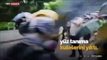 Hong Kong protestocuları yüz tanıma kulelerini yıktı