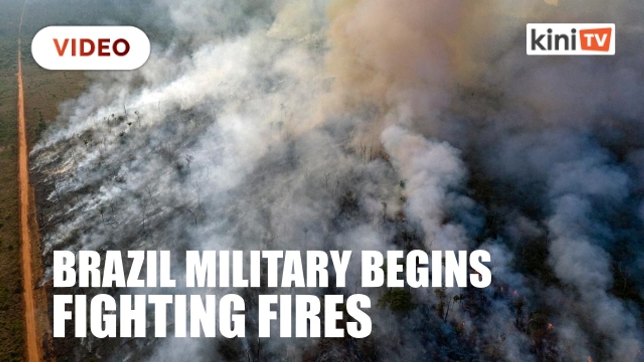 Planes dump water on Amazon as Brazil military begins fighting fires