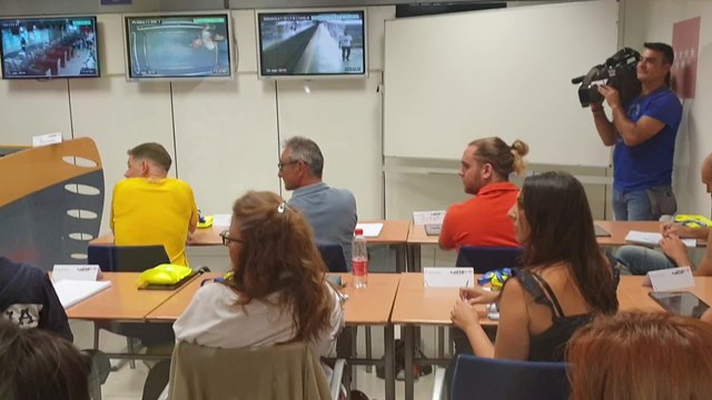 Aguado y Garrido visitan centro de formación de maquinistas