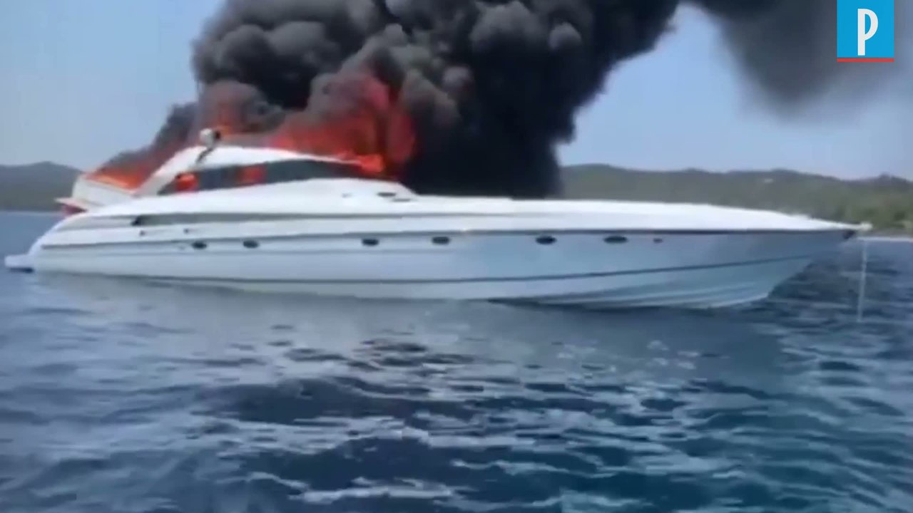 Corse : le rappeur Gims et cinq autres personnes abandonnent un bateau en feu