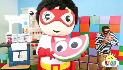 Ryan Pretend Play with Giant Magical Googly Eyes everywhere!!!