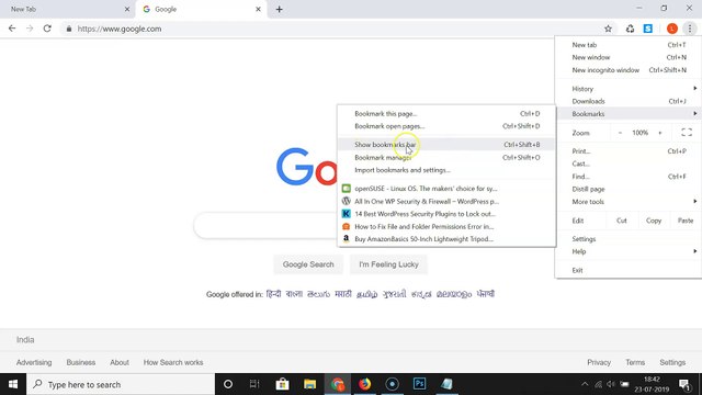How to Always Show the Google Chrome Bookmarks Bar?