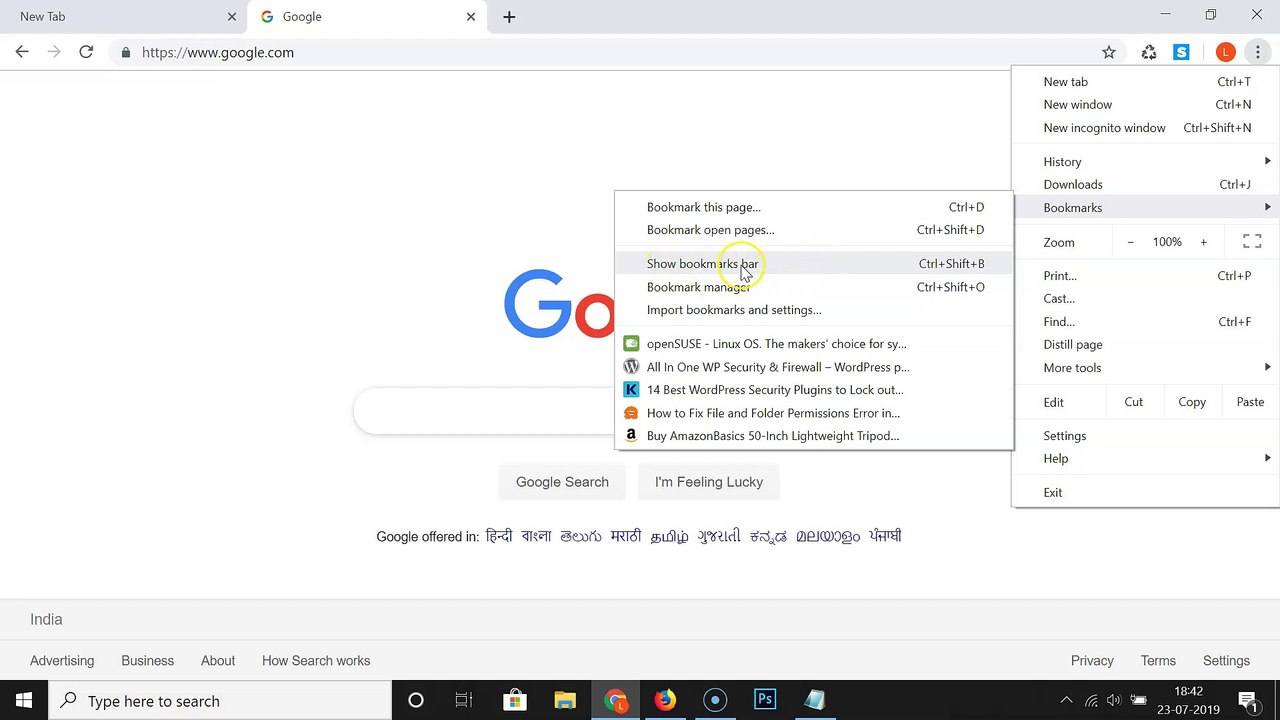 How to Always Show the Google Chrome Bookmarks Bar?
