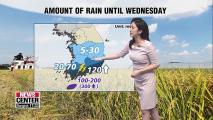 Autumn monsoon arrives in the southern region, heavy downpour in Jeju _ 082619