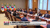 S. Korean and Ethiopian leaders pledge efforts for peace on the Korean Peninsula