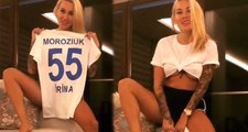 Rizeli futbolcunun eşi Irina Moroziuk çekiliş yaptı! Sosyal medya sallandı