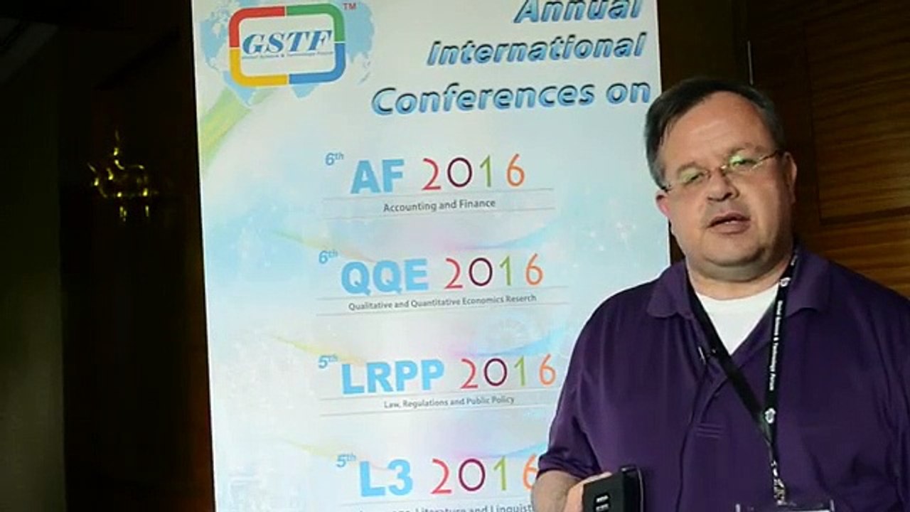Dr. Deron Walker at L3 Conference 2016 by GSTF Singapore