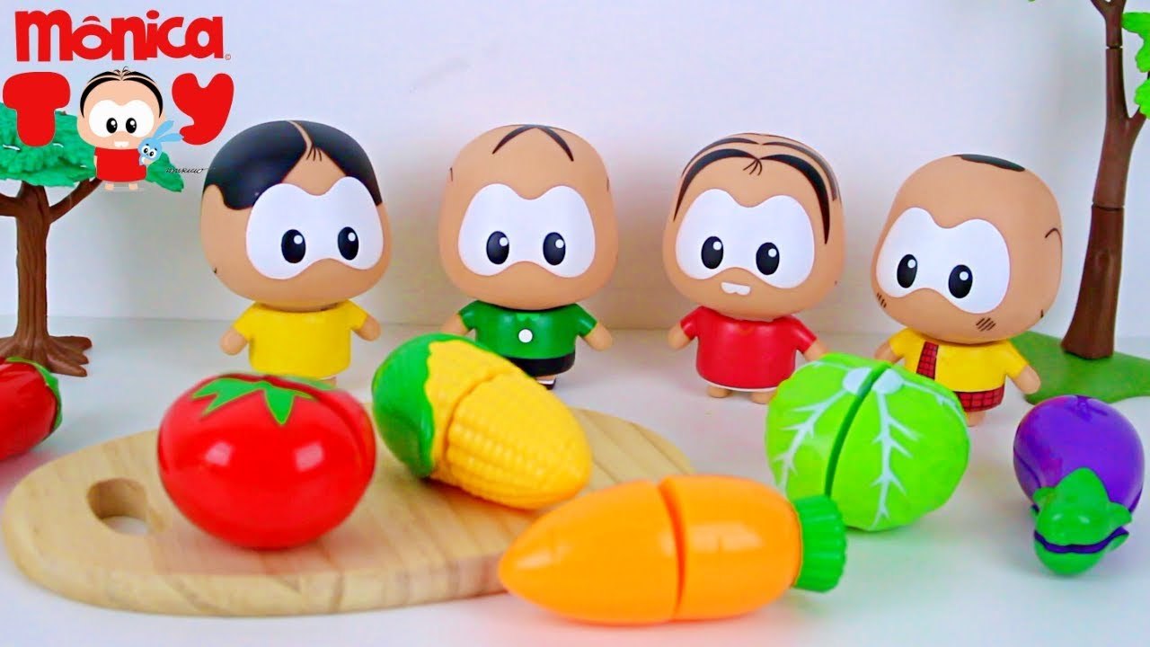 Mônica Toy Aprendendo Nomes de Frutas e Verduras Velcro Historinha em  Português - video Dailymotion