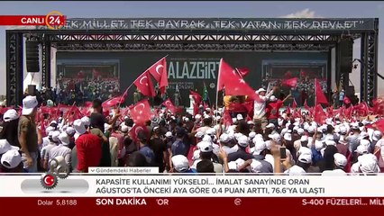 Başkan Erdoğan Malazgirt Zaferi'nin 948. yıl kutlamasında konuştu