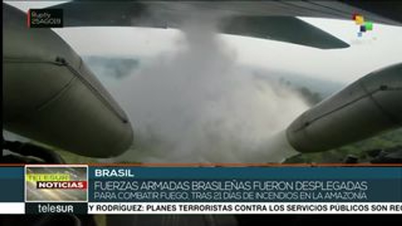 Brasil envía aviones Hércules para mitigar el fuego en la Amazonía
