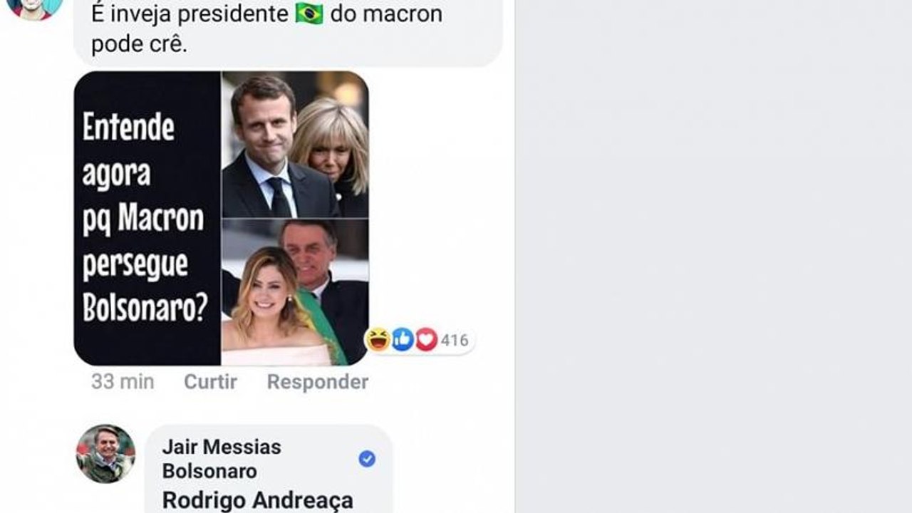 Internet-Zoff zwischen Bolsonaro und Macron