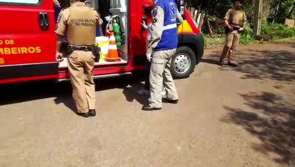 Mulher vítima de agressão é socorrida no Brasmadeira