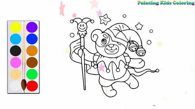 Colorant Beau clown | Peindre pour les jeunes enfants et dessiner pour les enfants