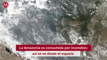Así se ve el incendio del Amazonas desde el espacio