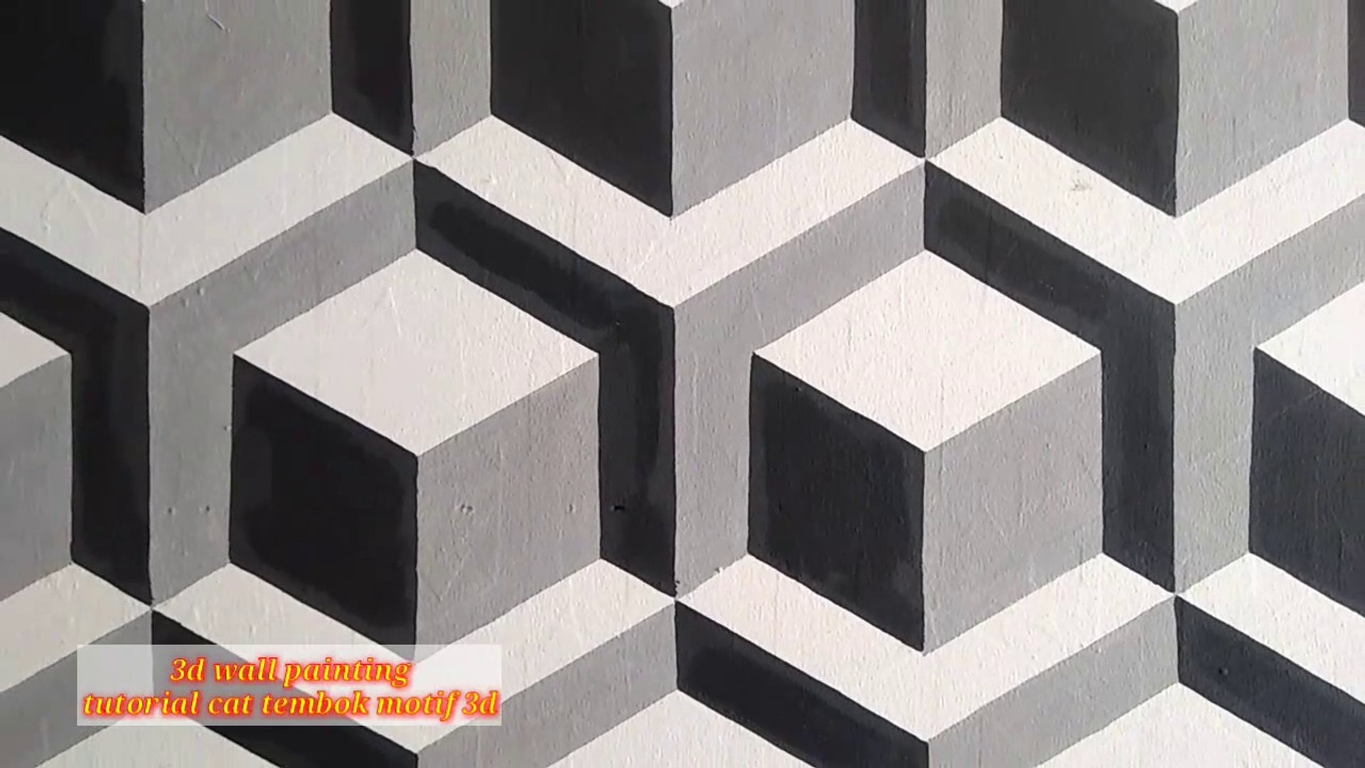 3d Wall Painting Tutorial Cat Tembok 3d