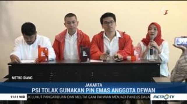 Delapan Anggota DPRD DKI dari PSI Tolak Gunakan Pin Emas