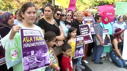 Öldürülen Emine Bulut için Konya’da kadınlar toplandı