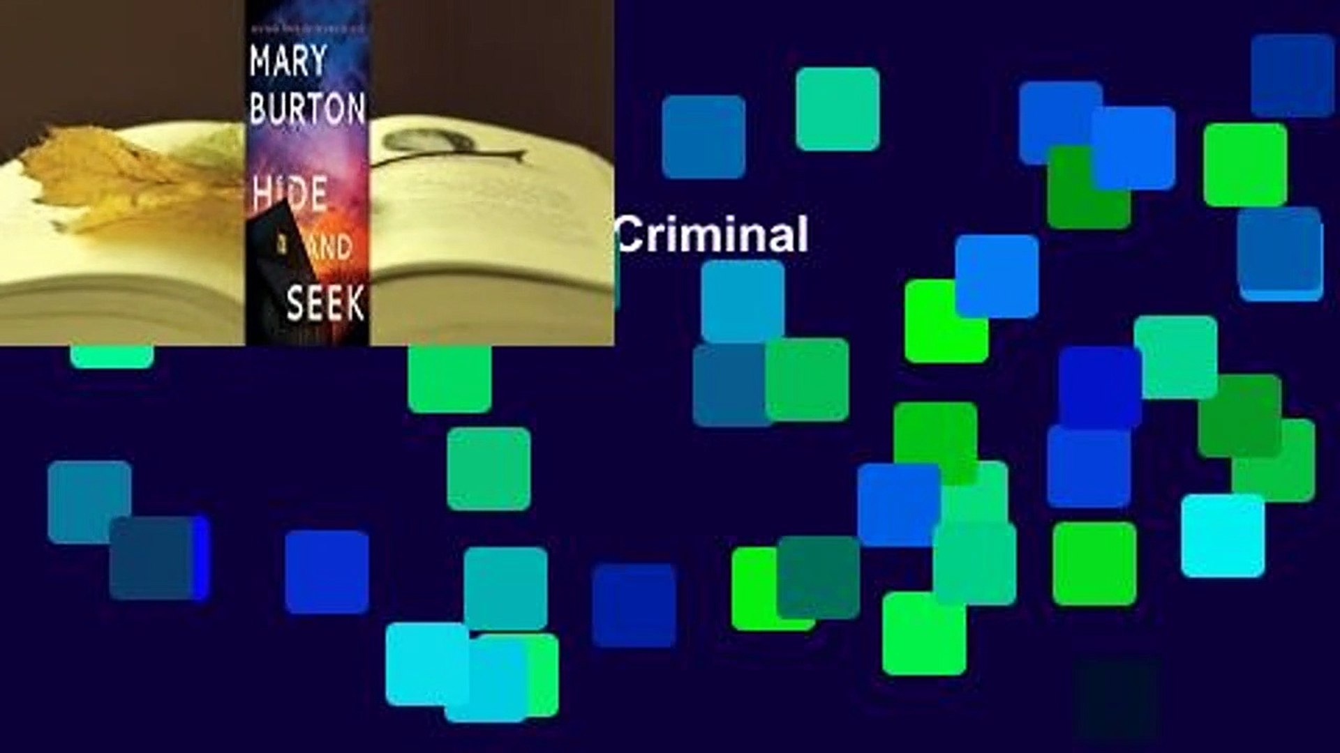 READ] Hide and Seek (Criminal Profiler #1) - video Dailymotion