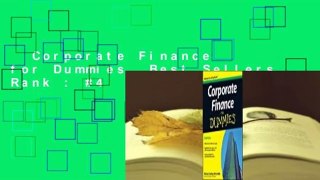 Corporate Finance for Dummies  Best Sellers Rank : #4