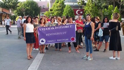 Uşak'ta kadın şiddetine tepki