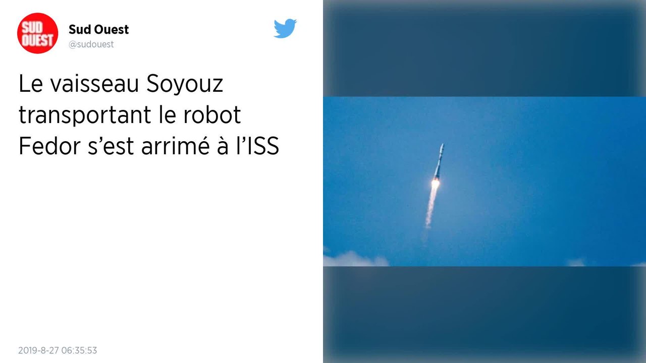 Le vaisseau Soyouz transportant le robot Fedor s’est arrimé à la Station spatiale internationale