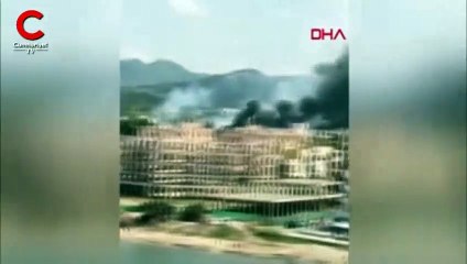 Tatil bölgesinde korkutan yangın!