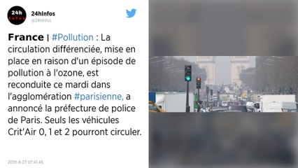 Pollution à l’ozone : La circulation différenciée reconduite mardi en région parisienne et métropole lilloise