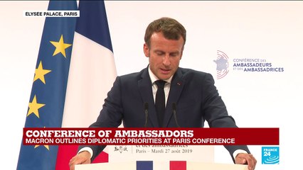 French president Emmanuel Macron lays out France’s foreign policy priorities