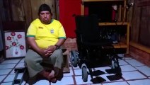 Após apelo, morador de Braganey ganha cadeira de rodas motorizada
