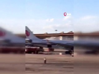 Yolcu uçağında yangın paniği