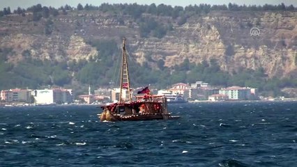 Antik dönemin izlerini taşıyan "Abora-IV" gemisi Çanakkale'de