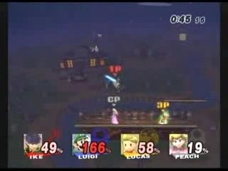 Super Smash Bros. Brawl - Ike VS Luigi VS Lucas VS Peach