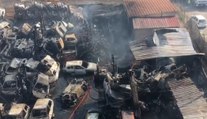 Bagheria (PA) - In fiamme autodemolitore, evacuate abitazioni vicine (27.08.19)