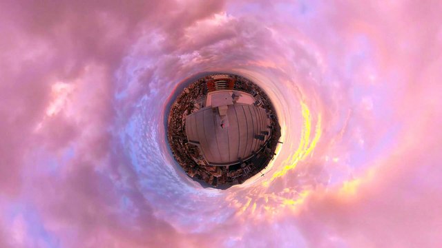 Puesta de sol 360 lapso de tiempo Santiago de Chile