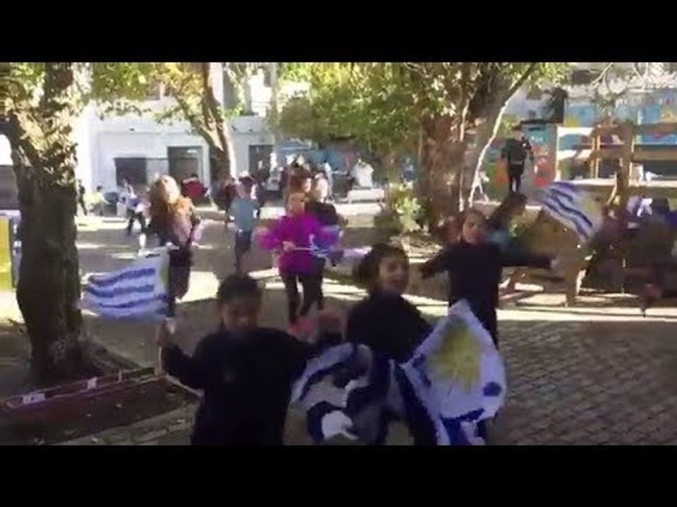 Mondial 2018: en Uruguay, ces élèves ont fêté la victoire face à l'Egypte comme si c'était la finale