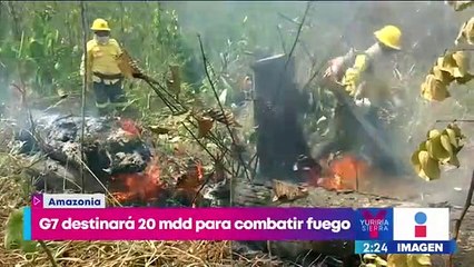 Líderes G7 destinarán 20 mdd para combatir los incendios en la Amazonía
