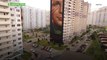 Mural gigante presta homenagem a Yuri Gagarin